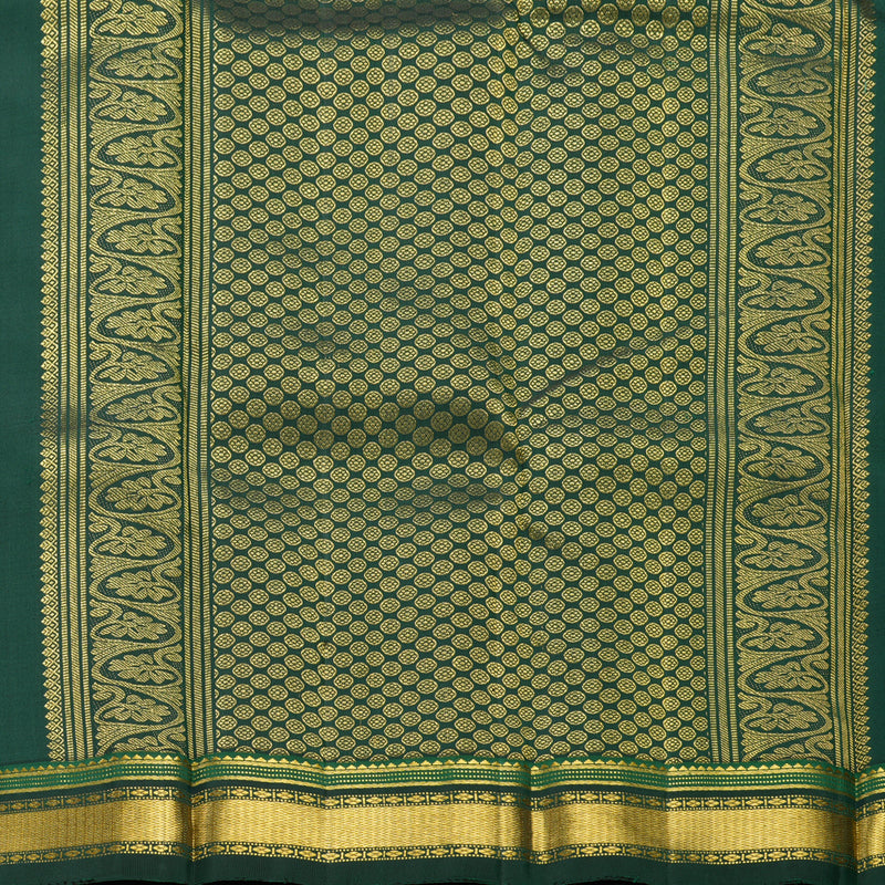 Hayagrivas Handloom Multicolour Checks Kanjivaram Silk Saree with Karum Pachai Border KBF19D3-1