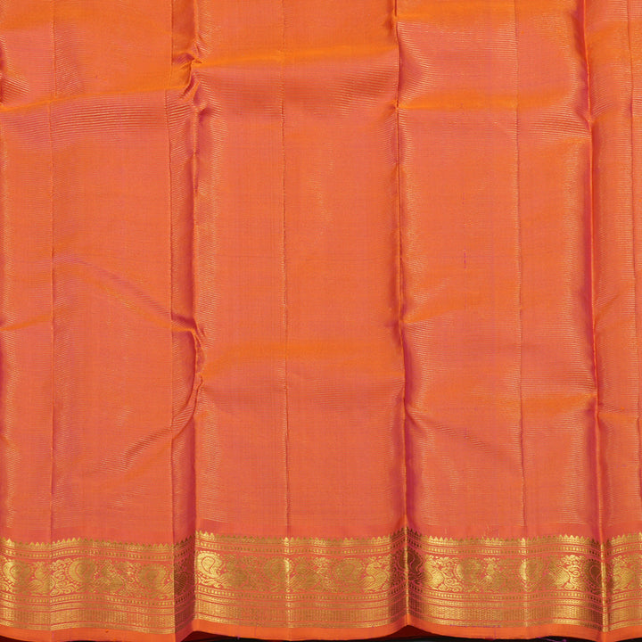 Hayagrivas Handloom Orangish-Pink Kanjivaram Silk Saree KBF19D5-2