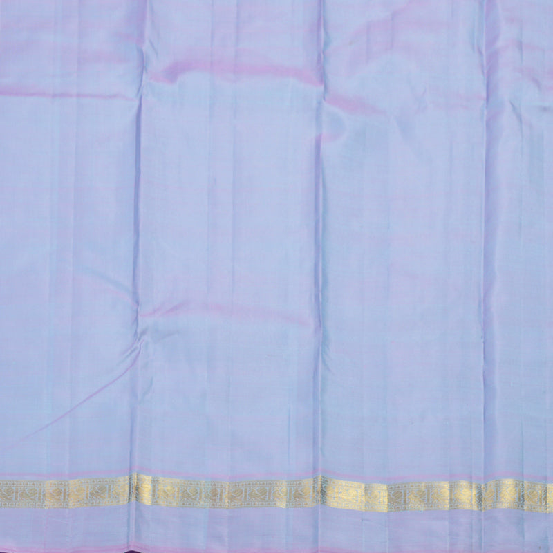 Hayagrivas Handloom Powder Blue Kanjivaram Silk Saree with Lilac Border KBF1D3-1