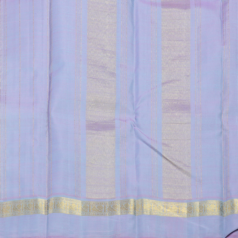 Hayagrivas Handloom Powder Blue Kanjivaram Silk Saree with Lilac Border KBF1D3-1