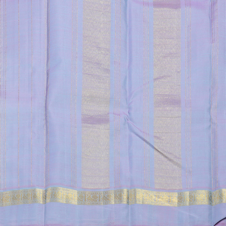 Hayagrivas Handloom Powder Blue Kanjivaram Silk Saree with Lilac Border KBF1D3-1
