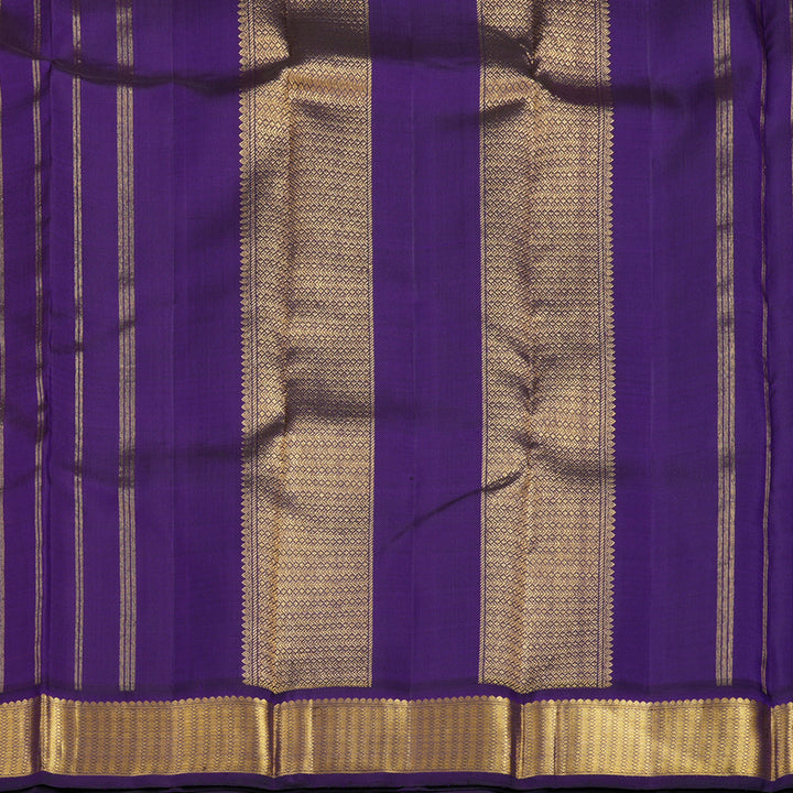 Hayagrivas Handloom Pink Kanjivaram Silk Saree with Violet Border KBF1D4-1