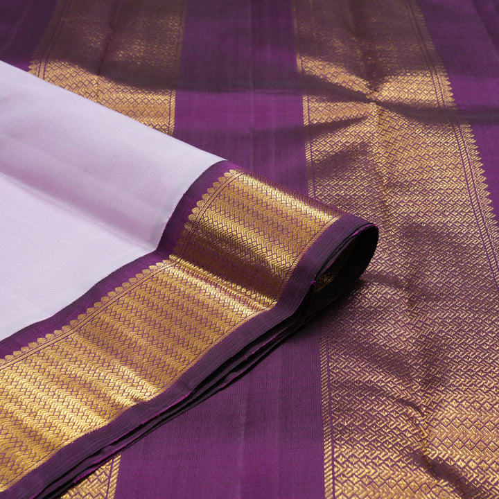 Hayagrivas Handloom Lavendar Kanjivaram Silk Saree with Purple Border KBF1D6-1