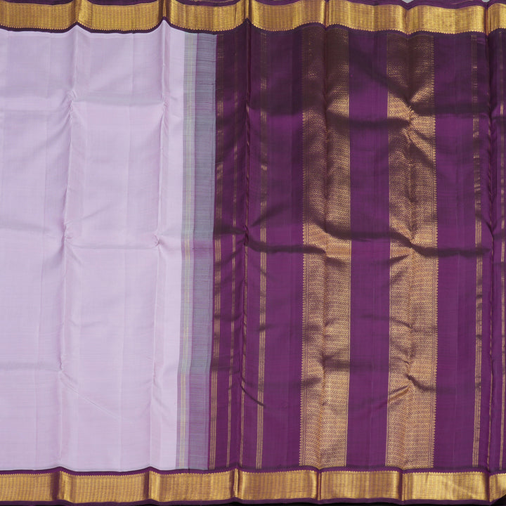 Hayagrivas Handloom Lavendar Kanjivaram Silk Saree with Purple Border KBF1D6-1