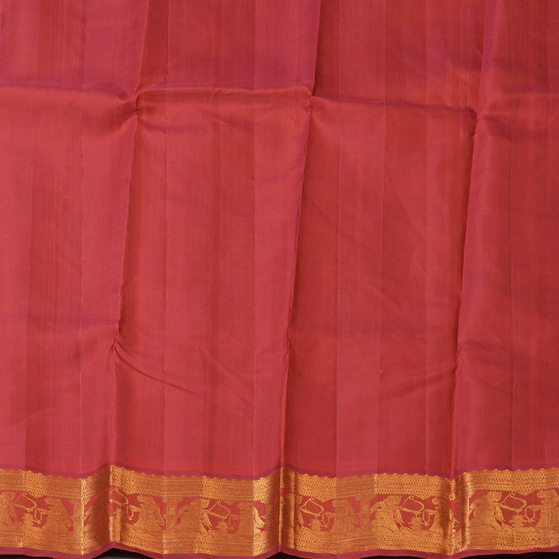 Hayagrivas Handloom Bottle Green Kanjivaram Silk Saree with Araku Border KBF205E1-1