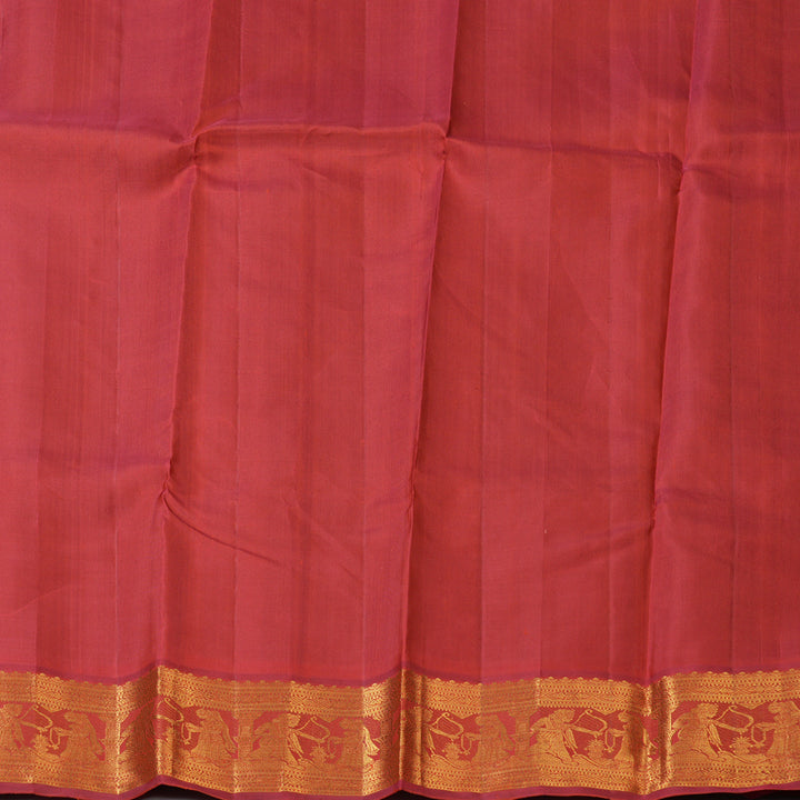 Hayagrivas Handloom Bottle Green Kanjivaram Silk Saree with Araku Border KBF205E1-1
