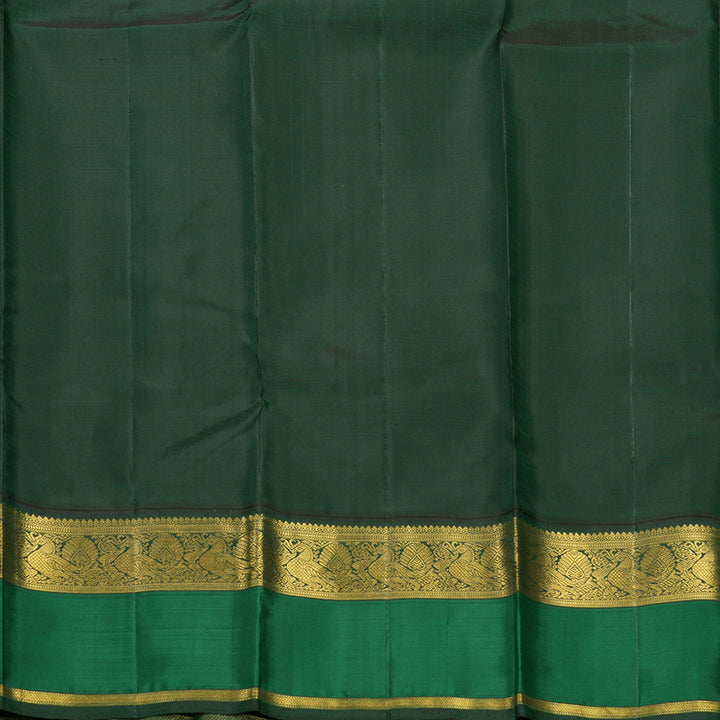 Hayagrivas Handloom Aqua Green Kanjivaram Silk Saree with Bottle Green Border KBF205E2-1
