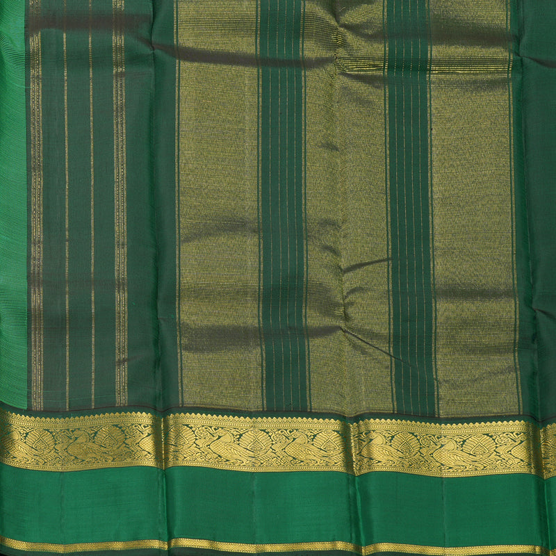 Hayagrivas Handloom Aqua Green Kanjivaram Silk Saree with Bottle Green Border KBF205E2-1