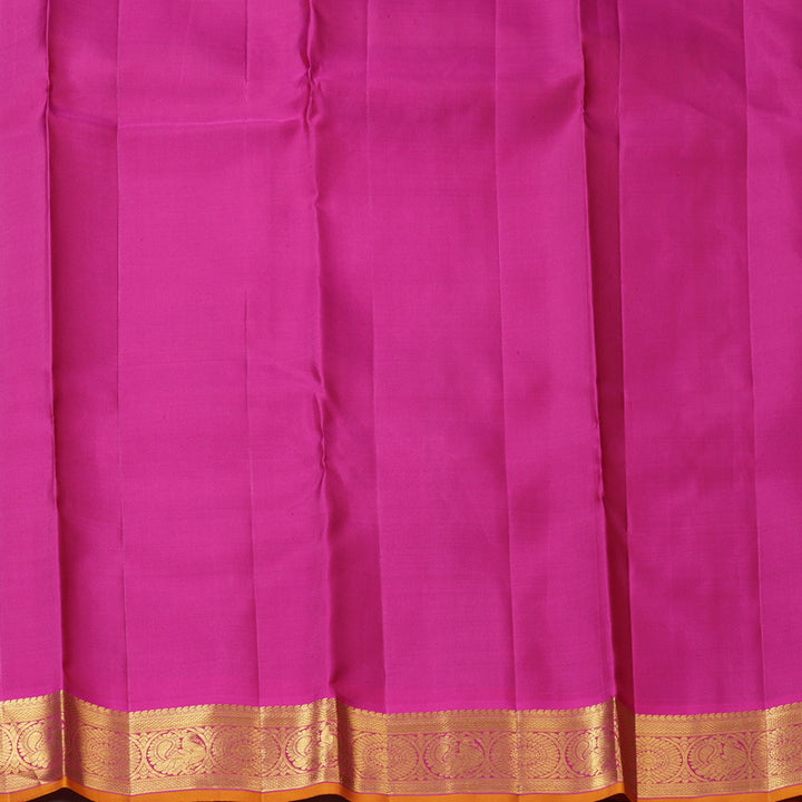 Hayagrivas Handloom Wine & Rust (Shot Colour) Kanjivaram Silk Saree KBF205E35-1