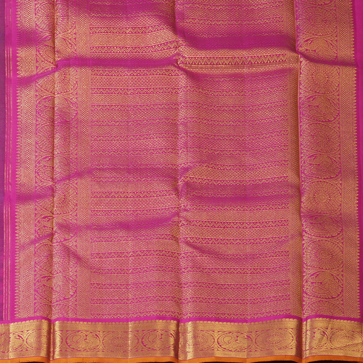 Hayagrivas Handloom Wine & Rust (Shot Colour) Kanjivaram Silk Saree KBF205E35-1