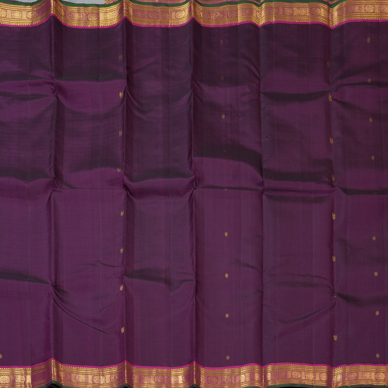 Hayagrivas Handloom Violet Kanjivaram Silk Saree KBF205E38-1