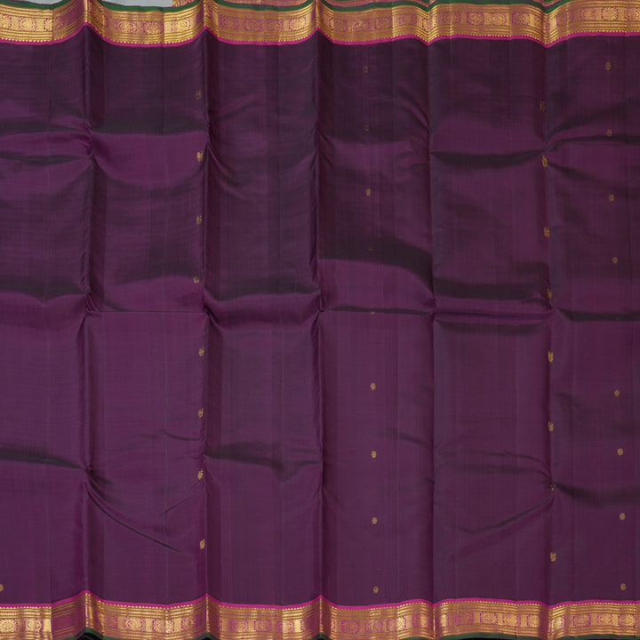 Hayagrivas Handloom Violet Kanjivaram Silk Saree KBF205E38-1