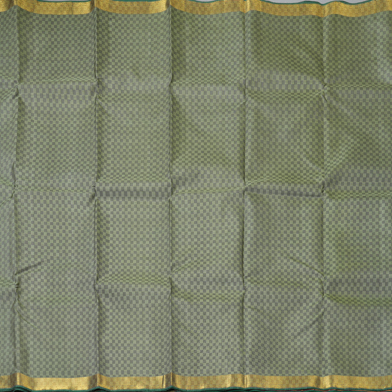 Hayagrivas Handloom Mint Green (Carpet Checks) Kanjivaram Silk Saree KBF205E4-1
