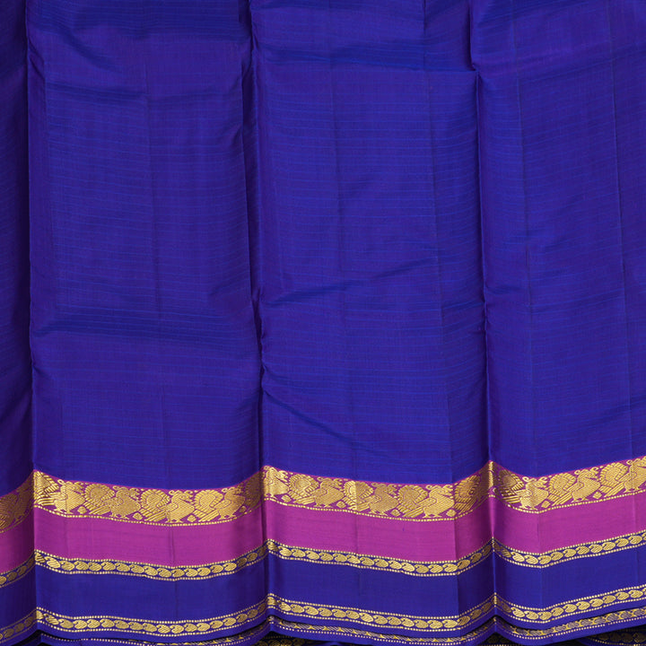 Hayagrivas Handloom MS Blue Kanjivaram Silk Saree KBF206E1-1
