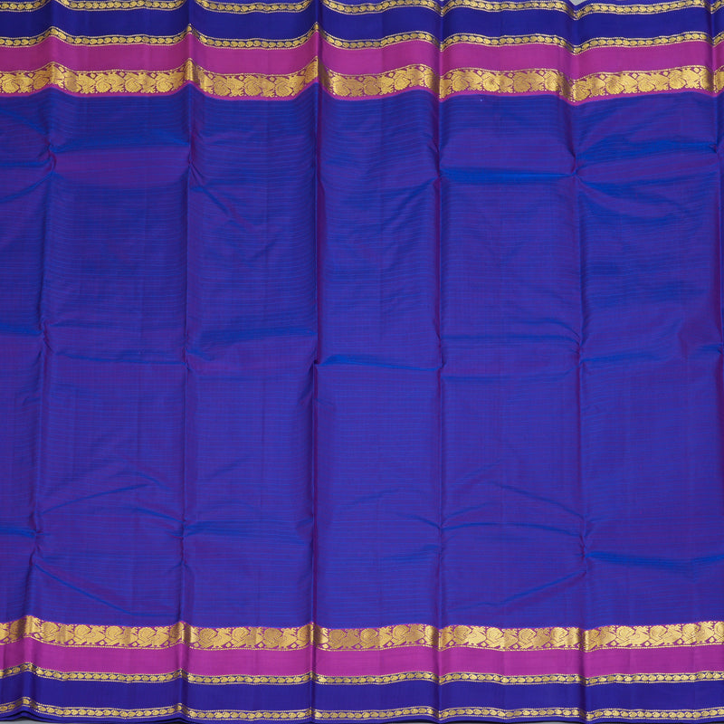 Hayagrivas Handloom MS Blue Kanjivaram Silk Saree KBF206E1-1