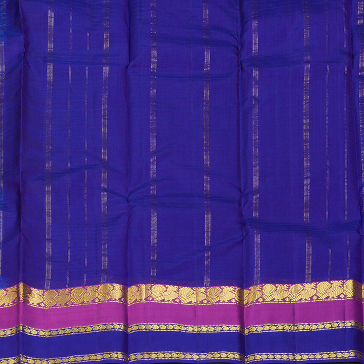 Hayagrivas Handloom MS Blue Kanjivaram Silk Saree KBF206E1-1