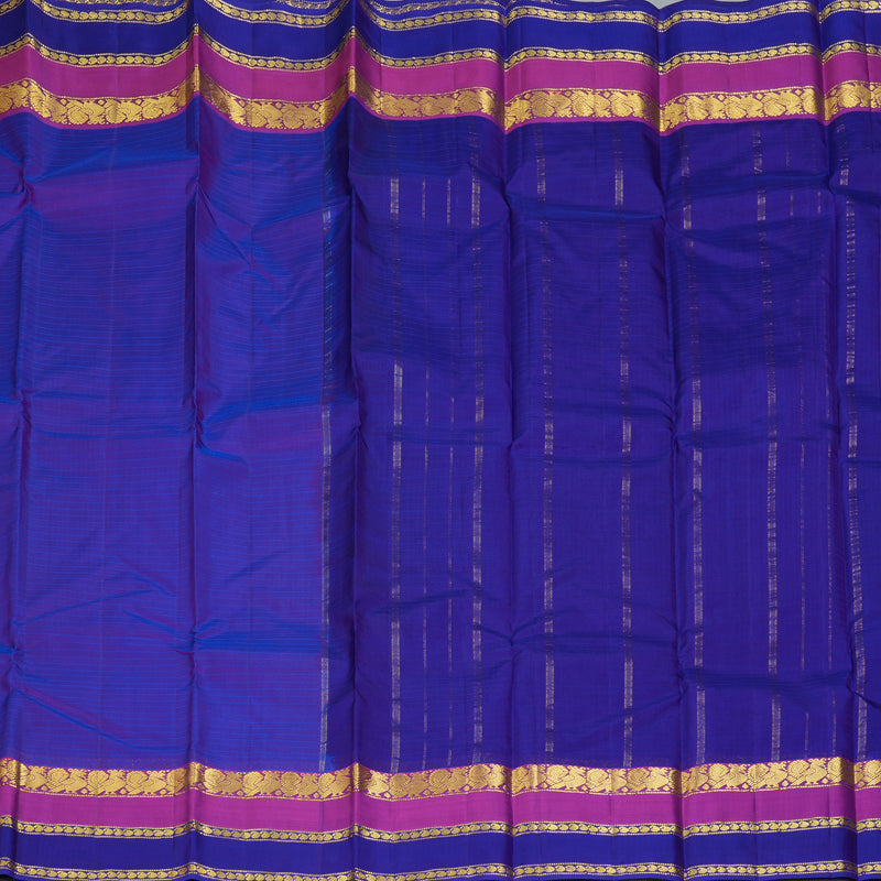 Hayagrivas Handloom MS Blue Kanjivaram Silk Saree KBF206E1-1