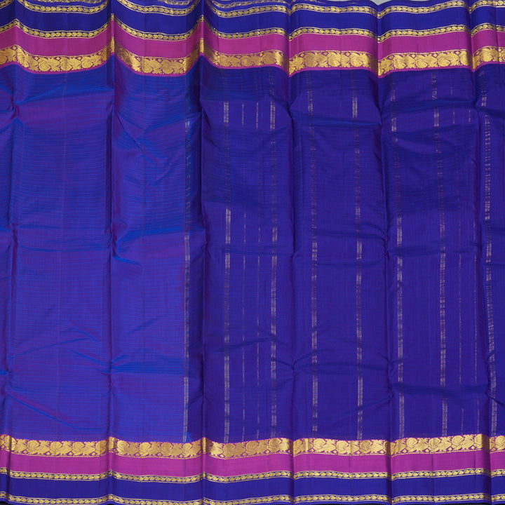 Hayagrivas Handloom MS Blue Kanjivaram Silk Saree KBF206E1-1