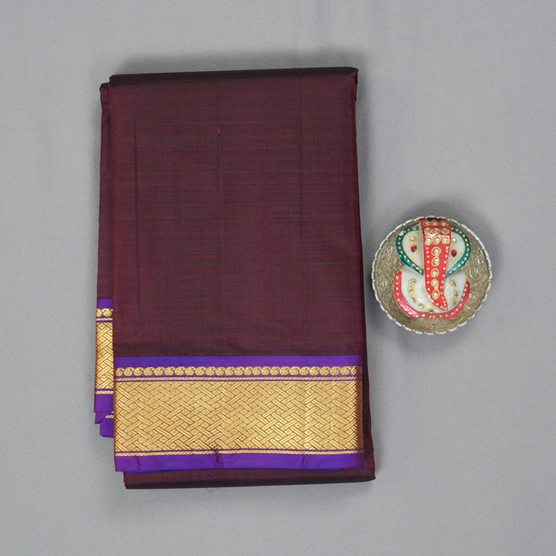 Hayagrivas Handloom Wine Maroon Kanjivaram Silk Saree KBF206E1-15