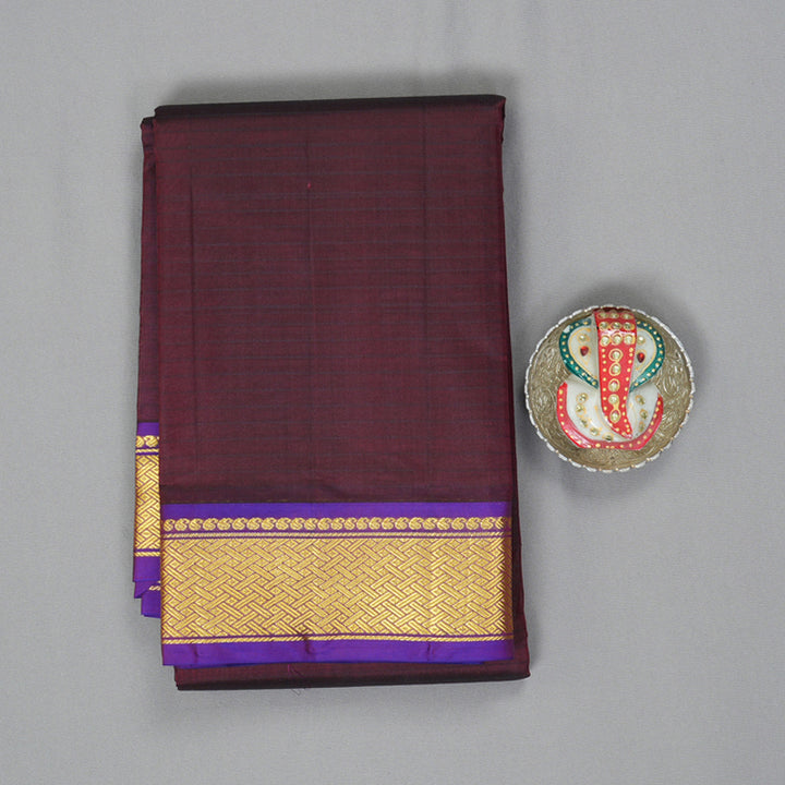 Hayagrivas Handloom Wine Maroon Kanjivaram Silk Saree KBF206E1-15