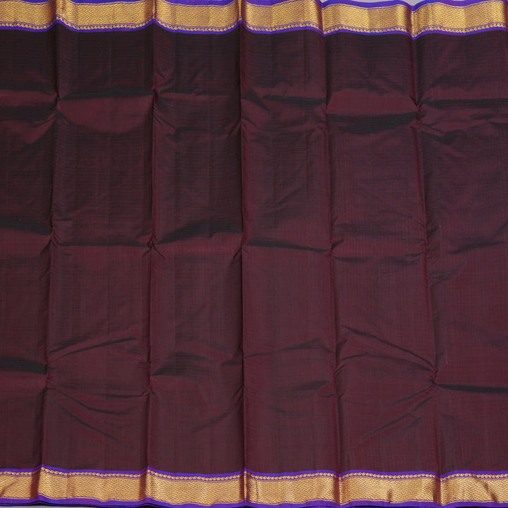 Hayagrivas Handloom Wine Maroon Kanjivaram Silk Saree KBF206E1-15