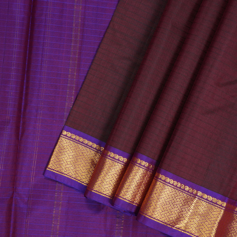 Hayagrivas Handloom Wine Maroon Kanjivaram Silk Saree KBF206E1-15