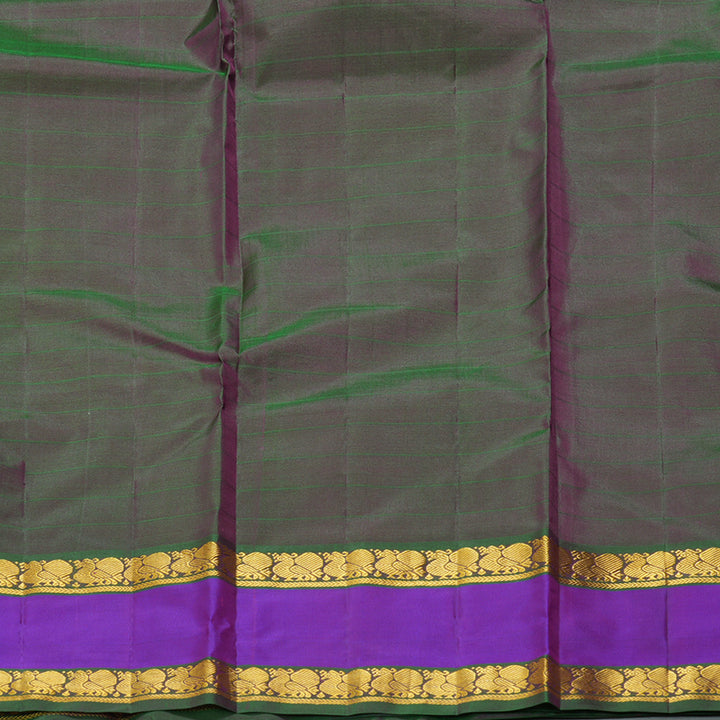Hayagrivas Handloom Vadamalli Kanjivaram Silk Saree with Purple Border KBF206E1-16