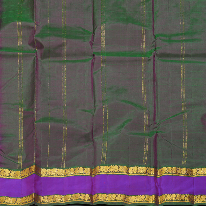 Hayagrivas Handloom Vadamalli Kanjivaram Silk Saree with Purple Border KBF206E1-16