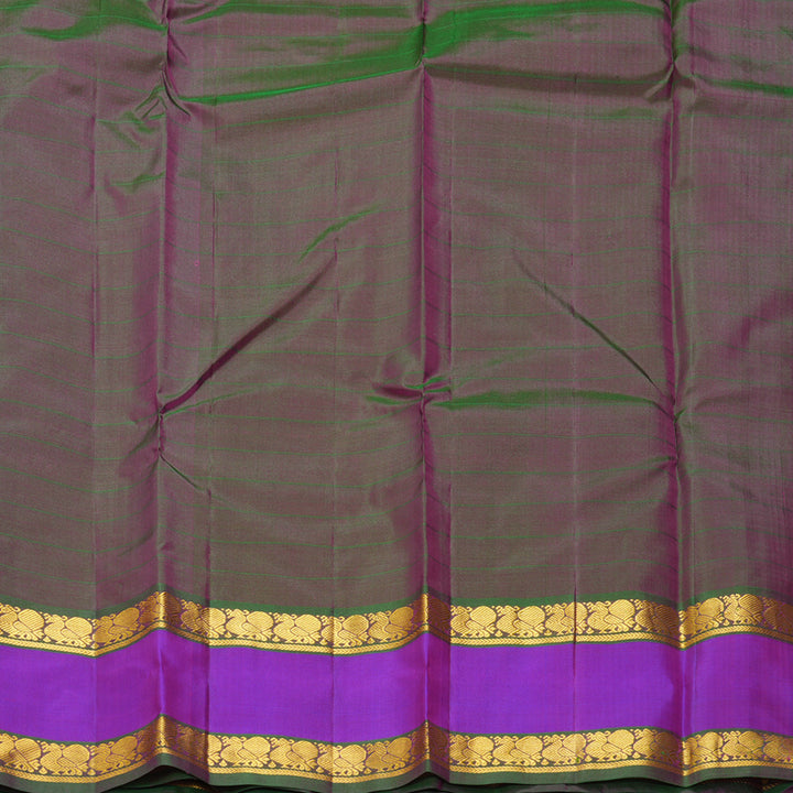 Hayagrivas Handloom Rani Pink Kanjivaram Silk Saree with Purple Border KBF206E1-18