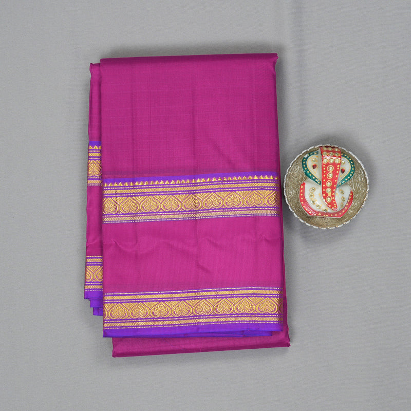 Hayagrivas Handloom Magenta-Pink Kanjivaram Silk Saree KBF206E1-2