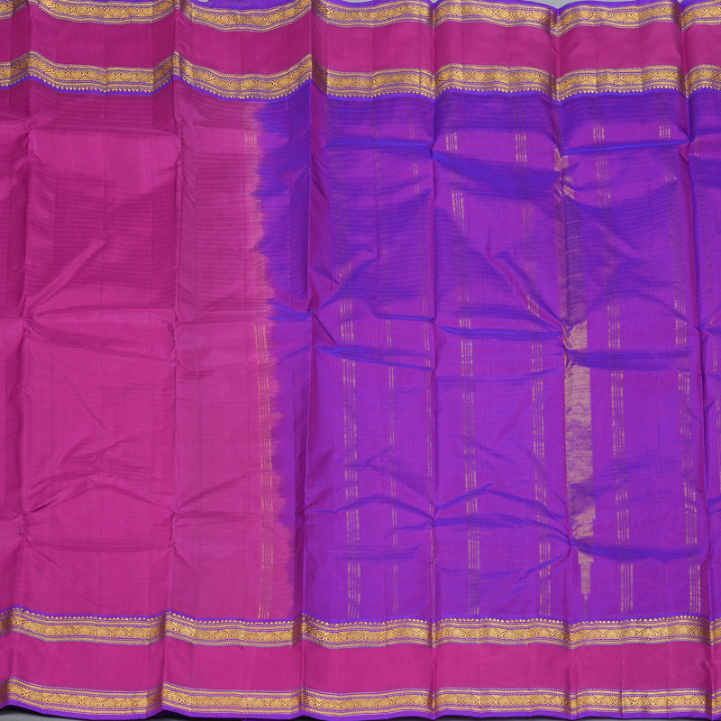 Hayagrivas Handloom Magenta-Pink Kanjivaram Silk Saree KBF206E1-2