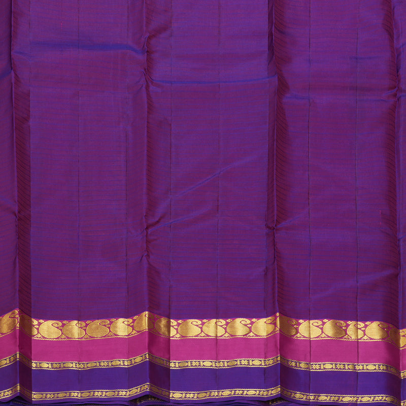 Hayagrivas Handloom Peach Pink Kanjivaram Silk Saree with Voilet Border KBF206E1-21