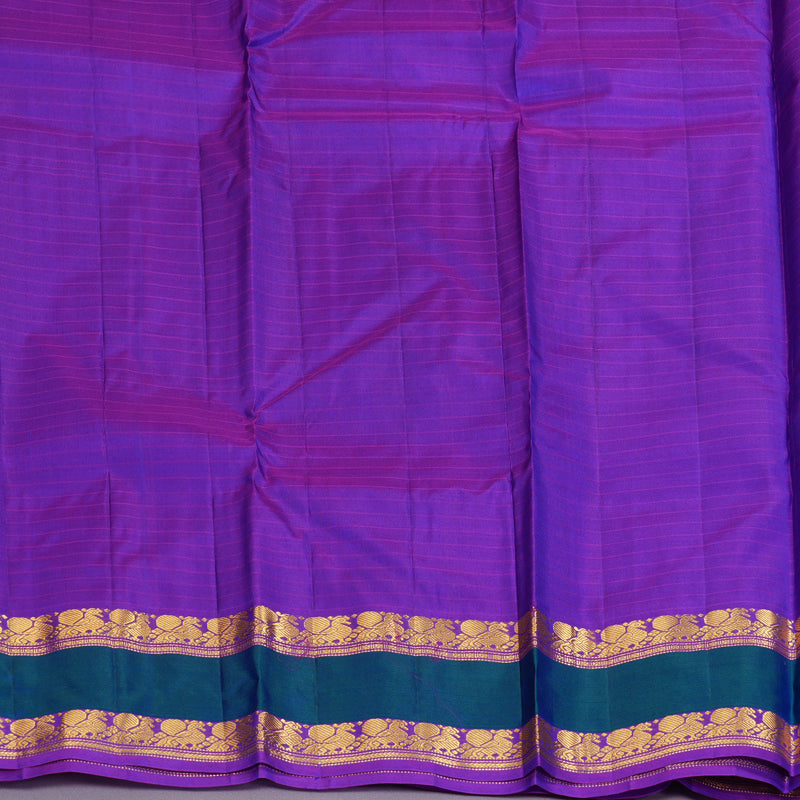 Hayagrivas Handloom MS Blue Kanjivaram Silk Saree KBF206E1-22