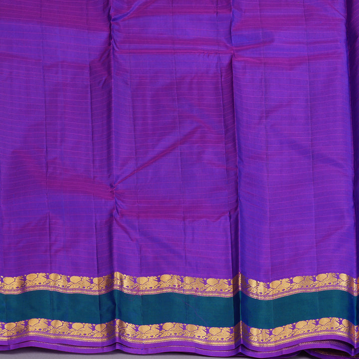 Hayagrivas Handloom MS Blue Kanjivaram Silk Saree KBF206E1-22