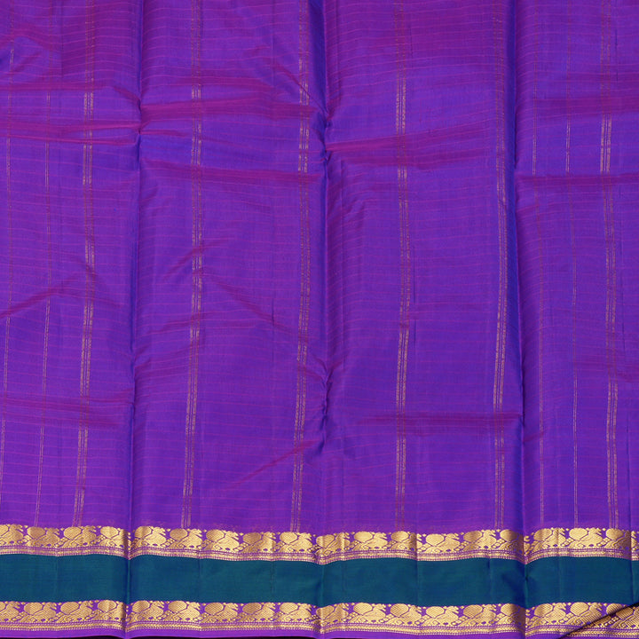Hayagrivas Handloom MS Blue Kanjivaram Silk Saree KBF206E1-22