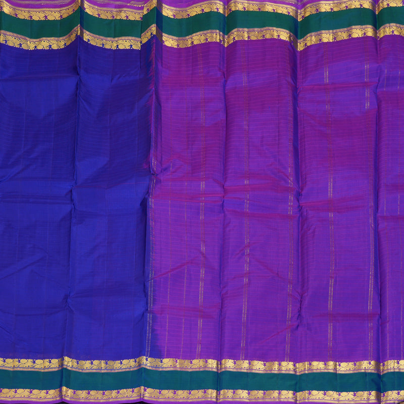 Hayagrivas Handloom MS Blue Kanjivaram Silk Saree KBF206E1-22
