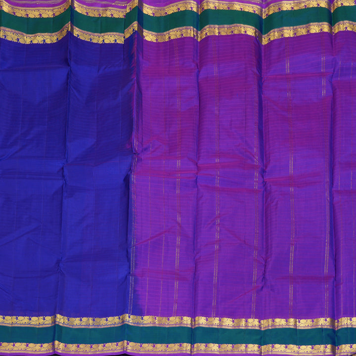 Hayagrivas Handloom MS Blue Kanjivaram Silk Saree KBF206E1-22