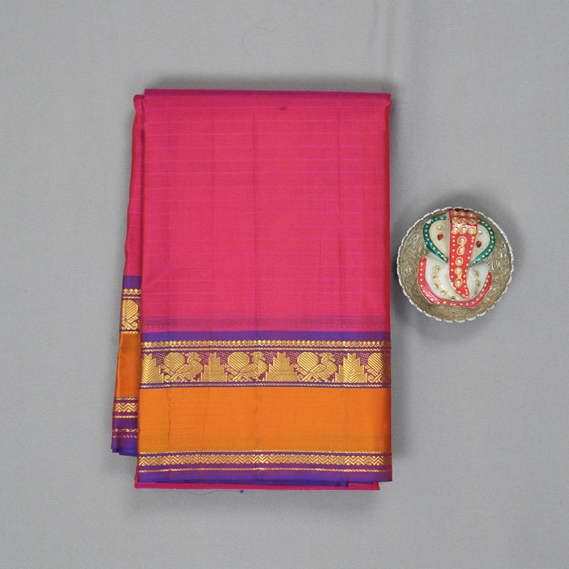 Hayagrivas Handloom Orangish-Pink Kanjivaram Silk Saree KBF206E1-26