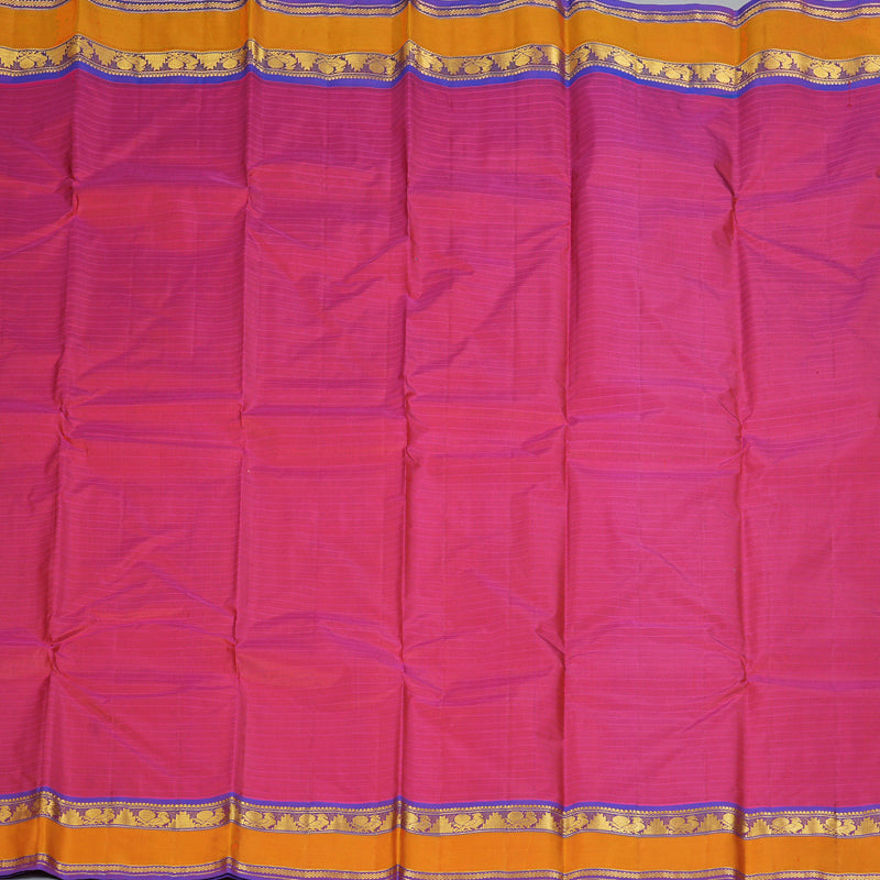 Hayagrivas Handloom Orangish-Pink Kanjivaram Silk Saree KBF206E1-26
