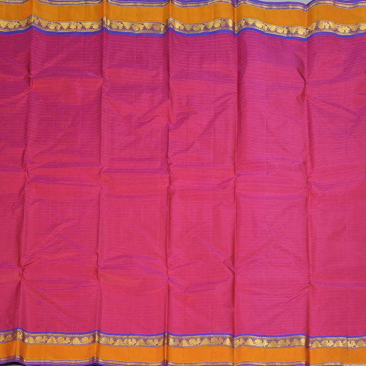 Hayagrivas Handloom Orangish-Pink Kanjivaram Silk Saree KBF206E1-26