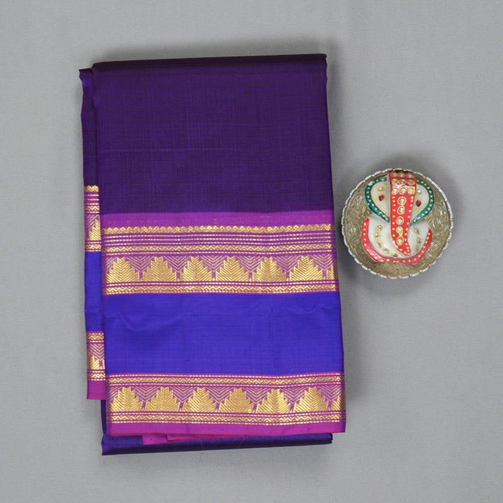 Hayagrivas Handloom Violet Kanjivaram Silk Saree KBF206E1-30