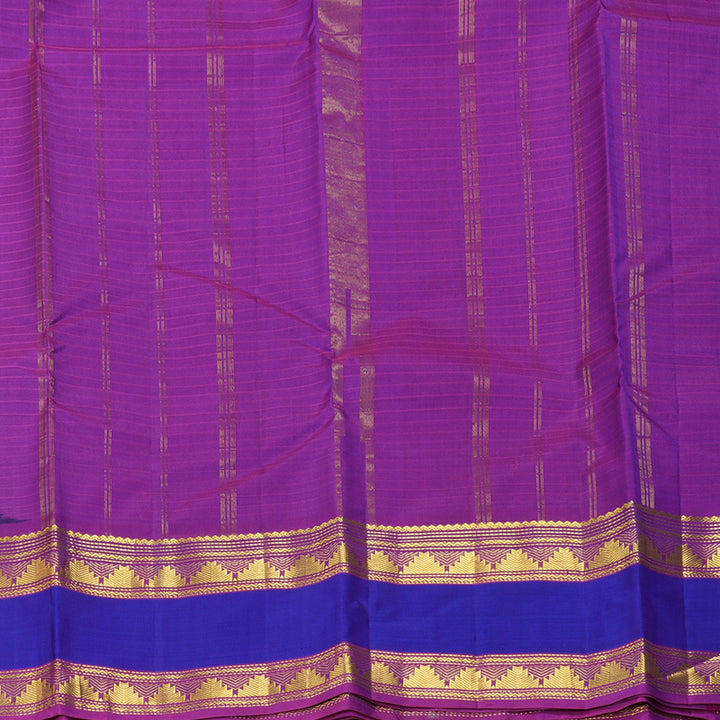 Hayagrivas Handloom Violet Kanjivaram Silk Saree KBF206E1-30
