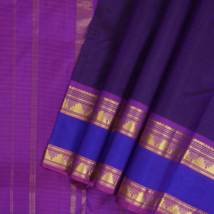 Hayagrivas Handloom Violet Kanjivaram Silk Saree KBF206E1-30