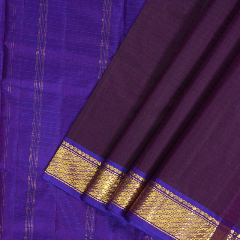 Hayagrivas Handloom Purple Kanjivaram Silk Saree with Voilet Border KBF206E1-31