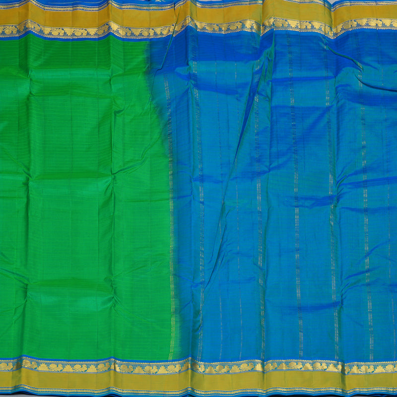 Hayagrivas Handloom Green Kanjivaram Silk Saree KBF206E1-32