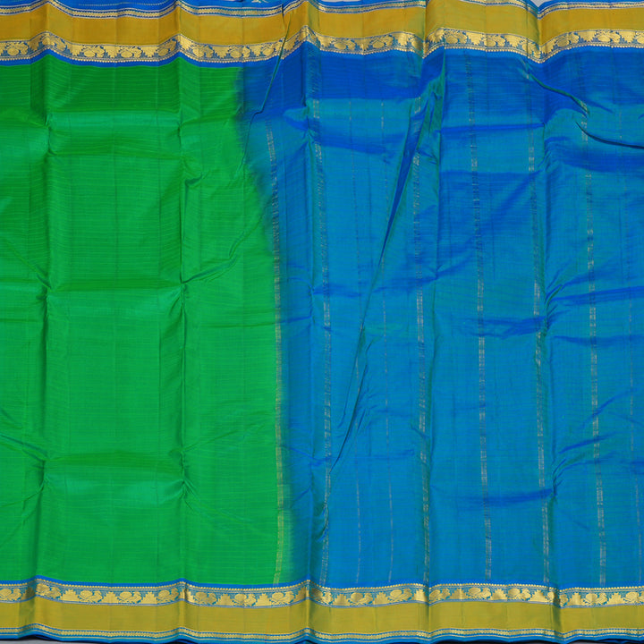 Hayagrivas Handloom Green Kanjivaram Silk Saree KBF206E1-32