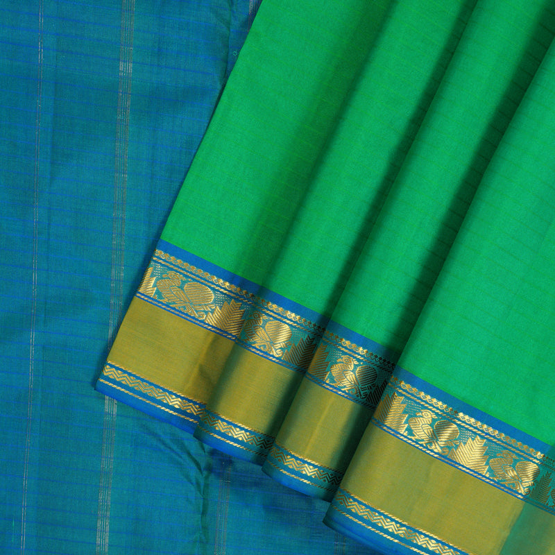 Hayagrivas Handloom Green Kanjivaram Silk Saree KBF206E1-32