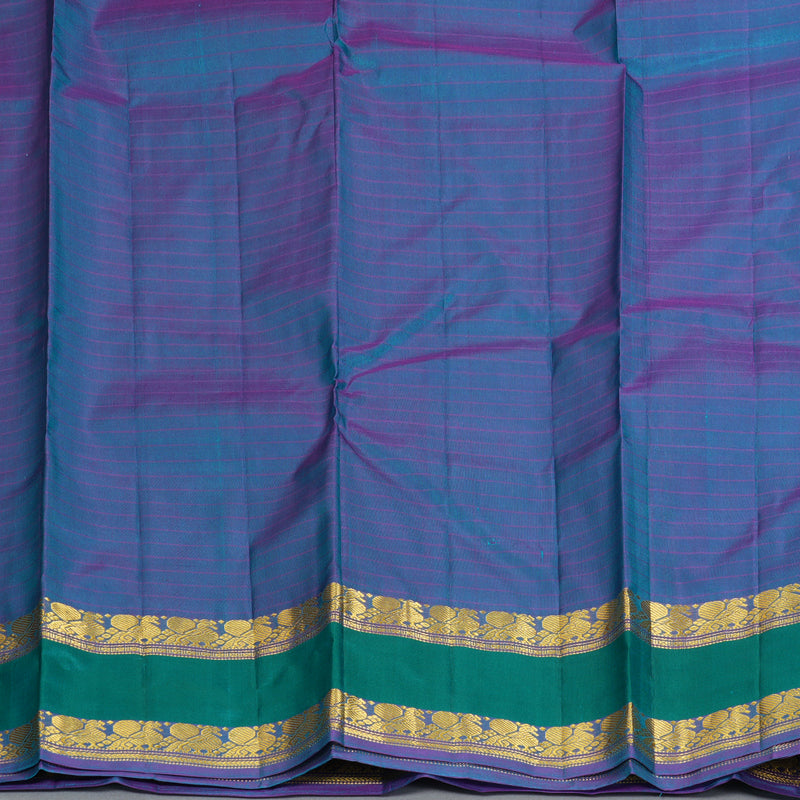 Hayagrivas Handloom Bright Teal Kanjivaram Silk Saree KBF206E1-33