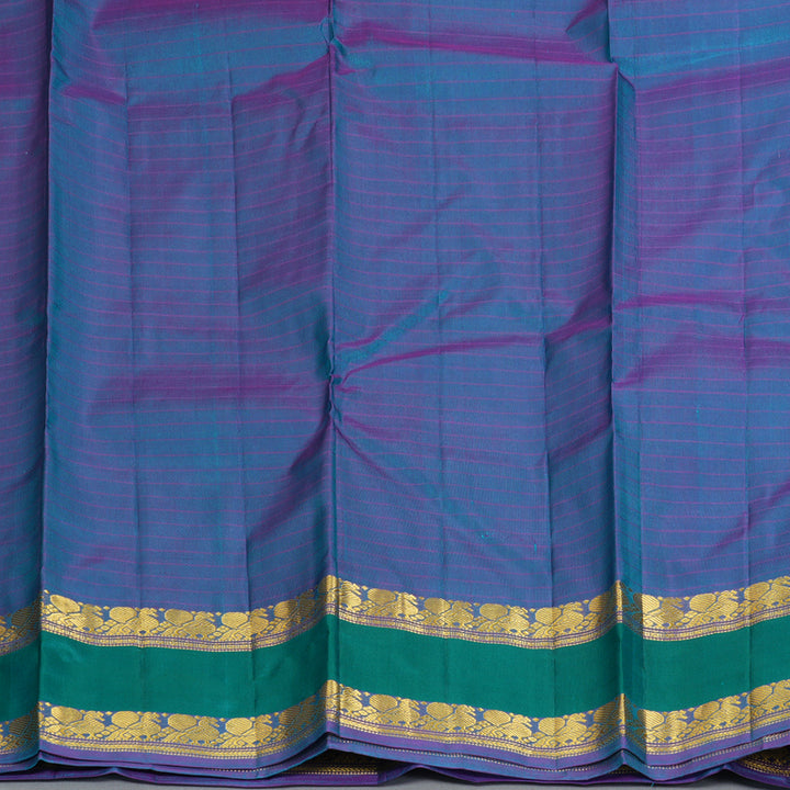 Hayagrivas Handloom Bright Teal Kanjivaram Silk Saree KBF206E1-33