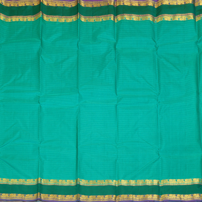 Hayagrivas Handloom Bright Teal Kanjivaram Silk Saree KBF206E1-33